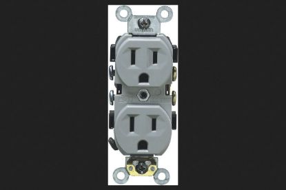 Picture of LEVITON MFG CO INC 0CR15-0GS COM DPLX RECEPTL15A GRY (EA)