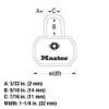 Picture of Mastercool 4681TBLK LUGGAGE LOCK TSA 2PK BLK (EA)