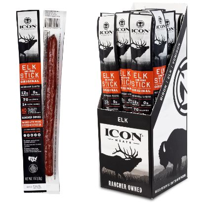 Picture of ICON MEATS 74099 ELK/PORK JERKY ORGNL 1OZ (PK-24-EA)