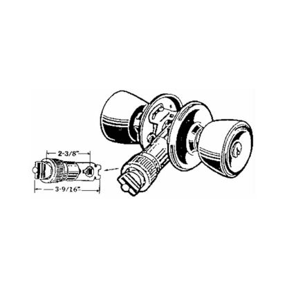Picture of US HARDWARE D-090B MH ENTRANCE LOCK 2-3/8" (EA)