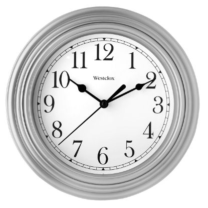 Picture of WESTCLOX(R) 46984A RND SILVER WALL CLOCK9" (EA)