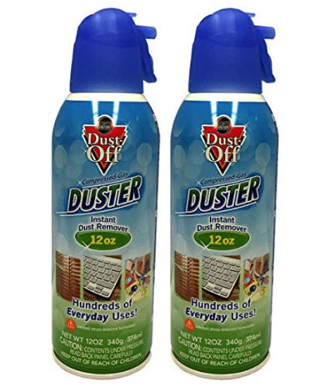 Picture of Unknown 246143-2PKEndust Dust-Off Falcon Professional Electronics Compressed Air Duster and Endust Wipes Bundle: 2 Packs 12 oz. Cans + 70 Count Wipes (EA)