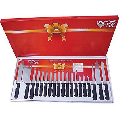 Picture of Bf Systems CTDC19 Diamond Cut   19pc Cutlery Set in White/Red Bow Box (EA)