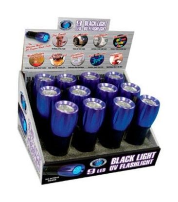 Picture of BLACKLIGHT MASTER 302490 UV FLASHLIGHT 9 LED 15L (PK-12-EA)