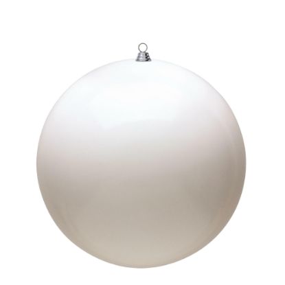 Picture of Vickerman N592511DSV 10" White Shiny Ball UV Drilled Cap (EA)