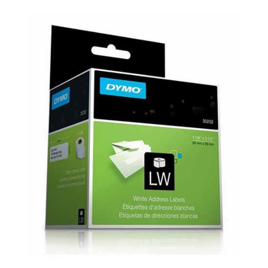 Picture of Labelwriter Address Labels, 1.12" X 3.5", White, 350 Labels/roll, 2 Rolls/pack