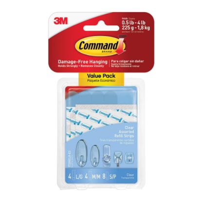 Picture of 3M 17200CLR-ES STRIP,MT,8SM,4MED,4LG,CLR (PACK-6-PK-16-EA)
