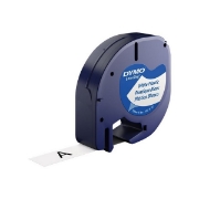 Picture of Letratag Plastic Label Tape Cassette, 0.5" X 13 Ft, White