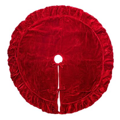 Picture of Vickerman QTX17751 60" Plush Red Velvet Treeskirt (EA)