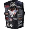 Picture of Bf Systems GFVBIK42L Diamond Plate Rock Design Genuine Buffalo Leather Biker Vest with 42 Patches (EA)