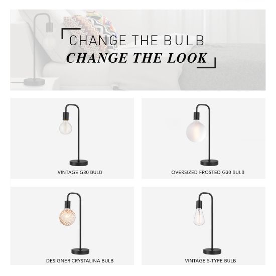 Picture of GLOBE ELECTRIC 12920 TBLE LAMP BLK 18" (EA)