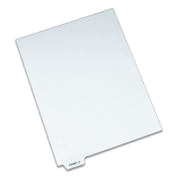 Picture of avery-style preprinted legal bottom tab dividers, 26-tab, exhibit u, 11 x 8.5, white, 25/pack