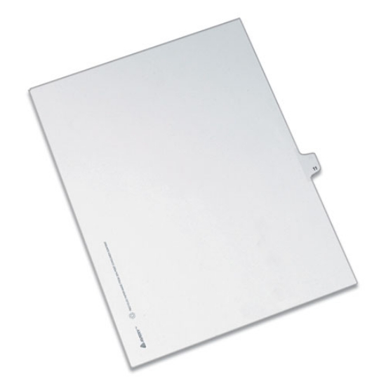 Picture of Preprinted Legal Exhibit Side Tab Index Dividers, Allstate Style, 10-Tab, 11, 11 X 8.5, White, 25/pack