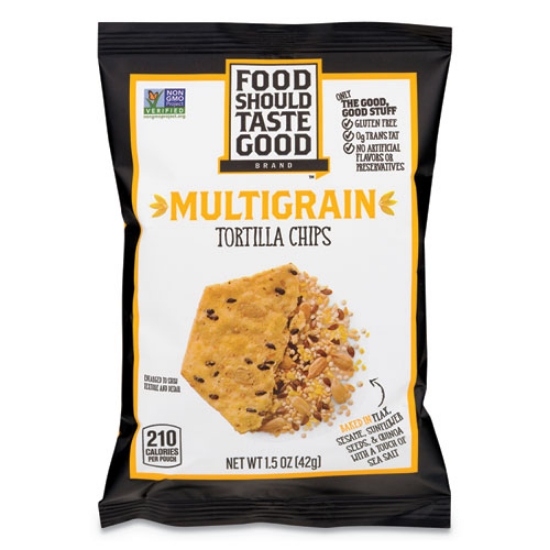 Picture of Tortilla Chips, Multigrain With Sea Salt, 1.5 Oz, 24/carton