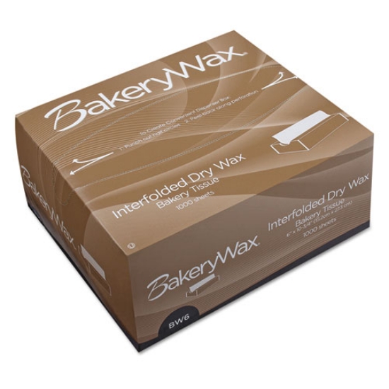 Picture of Ecocraft Interfolded Dry Wax Bakery Tissue, 6 X 10.75, White, 1,000/box, 10 Boxes/carton