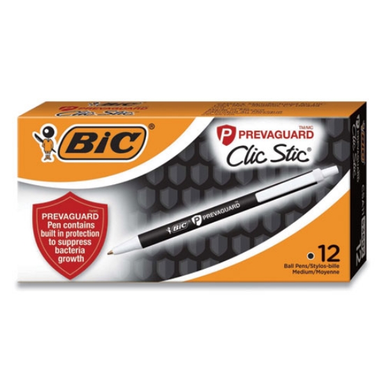 Picture of Prevaguard Ballpoint Pen, Retractable, Medium 1 Mm, Black Ink, Black Barrel