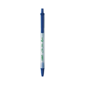 Picture of ReVolution Clic Stic Ballpoint Pen, Retractable, Medium 1 mm, Blue Ink, Translucent Frost/Blue Barrel, 48/Pack