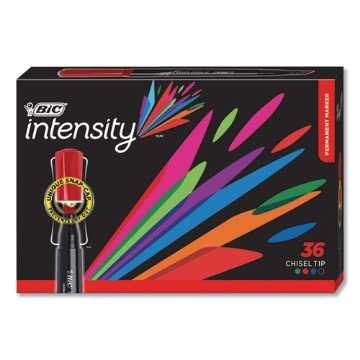 Picture of Intensity Chisel Tip Permanent Marker Value Pack, Broad Chisel Tip, Assorted Colors, 36/pack