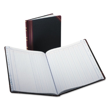 Picture of Extra-Durable Bound Book, Double-Page 12-Column Accounting, Black/maroon/gold Cover, 11.94 X 9.78 Sheets, 150 Sheets/book