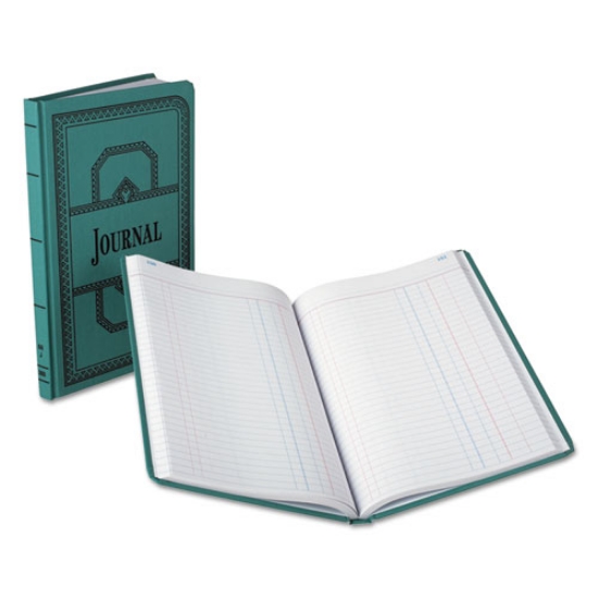 Picture of Account Journal, Journal-Style Rule, Blue Cover, 11.75 X 7.25 Sheets, 300 Sheets/book