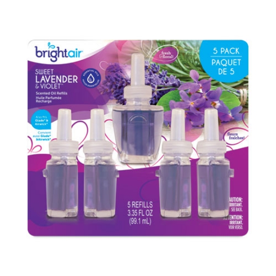 Picture of Electric Scented Oil Air Freshener Refill, Sweet Lavender And Violet, 0.67 Oz Bottle, 5/pack