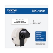 Picture of die-cut address labels, 1.1" x 3.5", white, 400 labels/roll