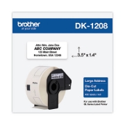 Picture of die-cut address labels, 1.4" x 3.5", white, 400 labels/roll