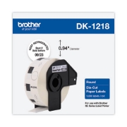 Picture of Die-Cut Round Paper Labels, 0.94" dia, White, 1,000 Labels/Roll