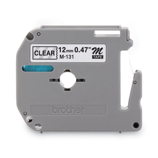 Picture of M Series Tape Cartridge For P-Touch Labelers, 0.47" X 26.2 Ft, Black On Clear
