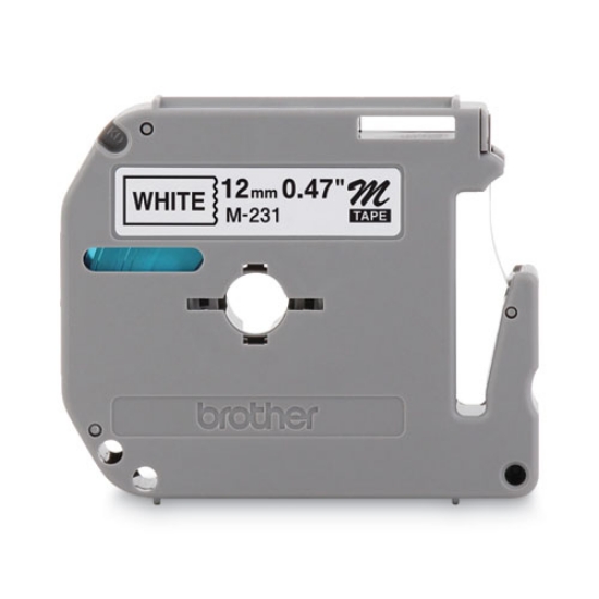 Picture of M Series Tape Cartridge For P-Touch Labelers, 0.47" X 26.2 Ft, Black On White