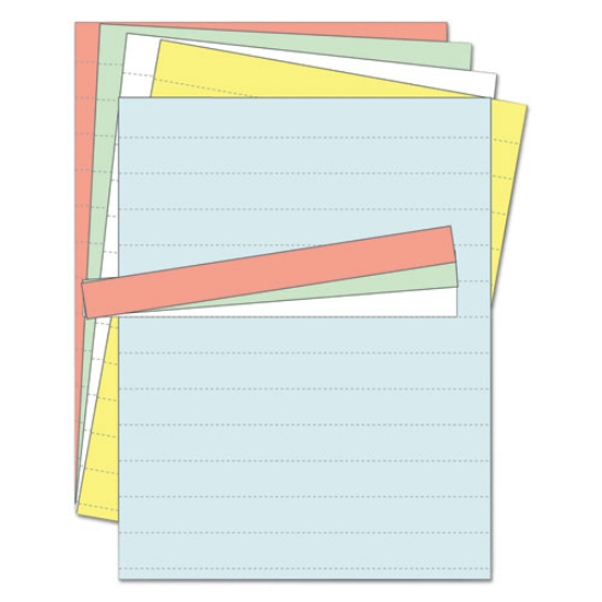 Picture of Data Card Replacement Sheet, 8.5 x 11 Sheets, Perforated at 1", Assorted, 10/Pack