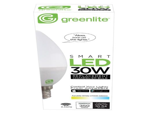 Picture of GREENLITE LIGHTING CORPORATION 4.5W/CTC/SMART1 LED SMRT B10 E12 TW/CC (EA)