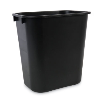 Picture of Soft-Sided Wastebasket, 14 Qt, Plastic, Black