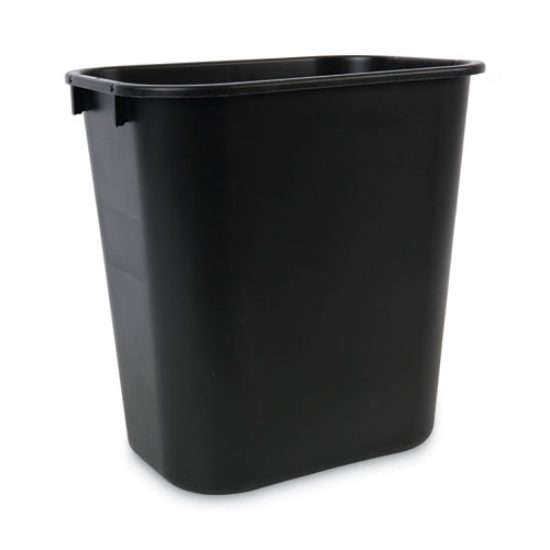 Picture of Soft-Sided Wastebasket, 14 Qt, Plastic, Black