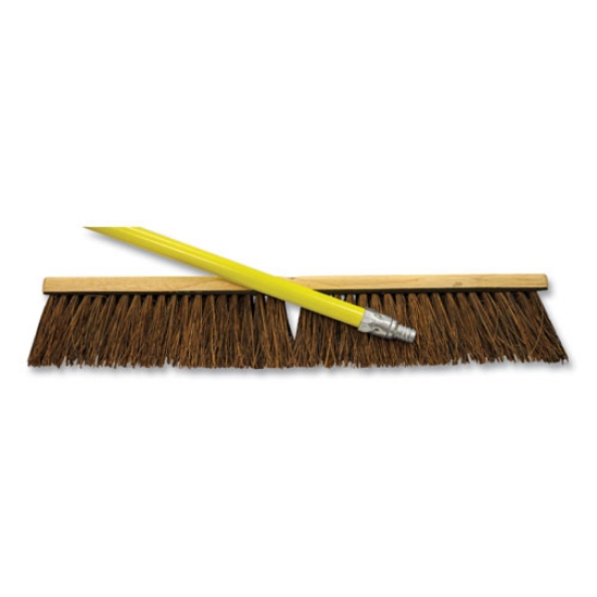 Picture of Palmyra Push Broom Kit, 24 x 64, Metal Handle, Yellow/Brown