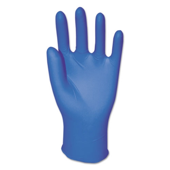 Picture of Disposable Powder-Free Nitrile Gloves, Medium, Blue, 5 mil, 100/Box