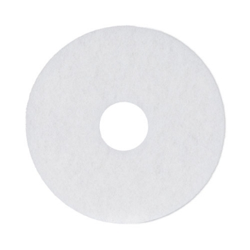 Picture of Polishing Floor Pads, 13" Diameter, White, 5/carton