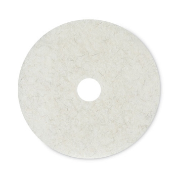 Picture of Natural Burnishing Floor Pads, 20" Diameter, White, 5/carton
