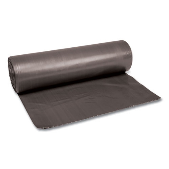 Picture of Low-Density Waste Can Liners, 56 gal, 1.1 mil, 43" x 47", Gray, 20 Bags/Roll, 5 Rolls/Carton