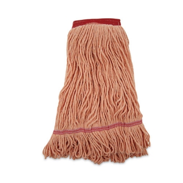 Picture of Super Loop Wet Mop Head, Cotton/synthetic Fiber, 5" Headband, Large Size, Orange, 12/carton
