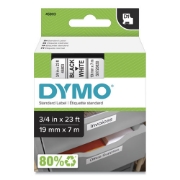 Picture of D1 High-Performance Polyester Removable Label Tape, 0.75" X 23 Ft, Black On White