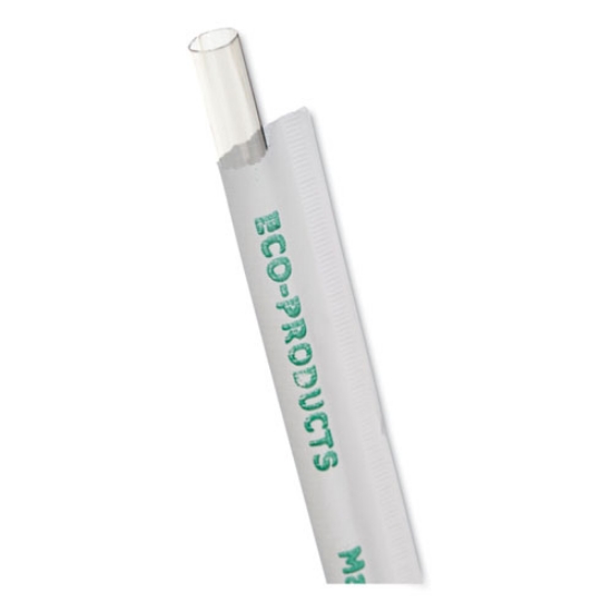 Picture of Clear Wrapped Straw, 7.75", Pla, 400/pack, 24 Packs/carton