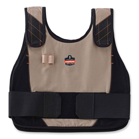 Picture of Chill-Its 6215 Premium FR Phase Change Cooling Vest w/ Packs, Modacrylic Cotton, Small/Med, Khaki, Ships in 1-3 Business Days