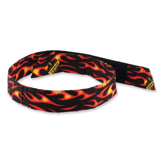Picture of Chill-Its 6705 Cooling Embedded Polymers Hook and Loop Bandana Headbnd, One Size Fit Most, Flames, Ships in 1-3 Business Days