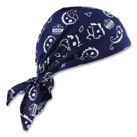 Picture of Chill-Its 6710 Cooling Embedded Polymers Tie Bandana Triangle Hat, One Size Fit Most, Navy Westrn, Ships in 1-3 Business Days