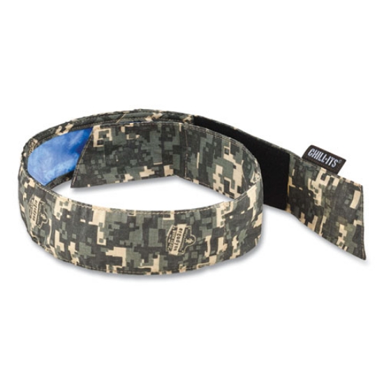 Picture of Chill-Its 6705CT Cooling PVA Hook and Loop Bandana Headband, One Size Fits Most, Camo, Ships in 1-3 Business Days