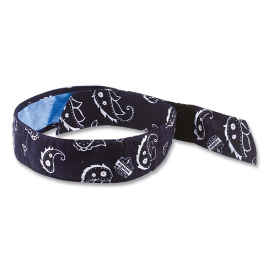 Picture of Chill-Its 6705CT Cooling PVA Hook and Loop Bandana Headband, One Size Fits Most, Navy Western, Ships in 1-3 Business Days