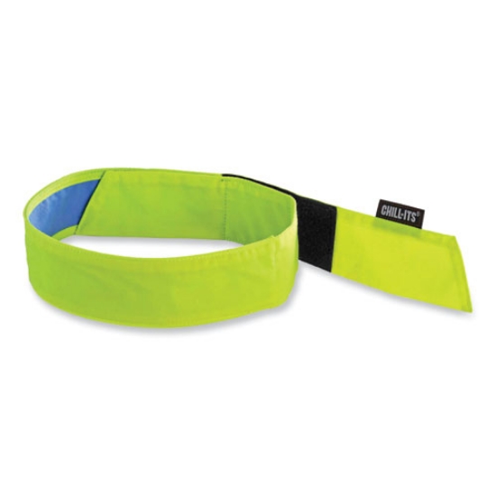 Picture of Chill-Its 6705CT Cooling PVA Hook and Loop Bandana Headband, One Size Fits Most, Lime, Ships in 1-3 Business Days