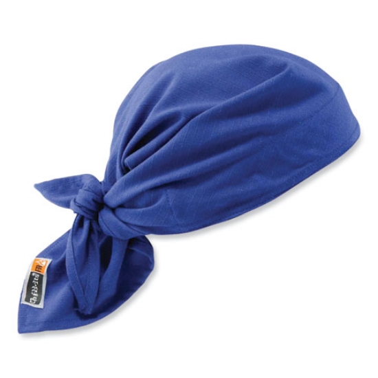 Picture of Chill-Its 6710FR Fire Resistant Cooling Tie Bandana Triangle Hat, One Size Fits Most, Blue, Ships in 1-3 Business Days