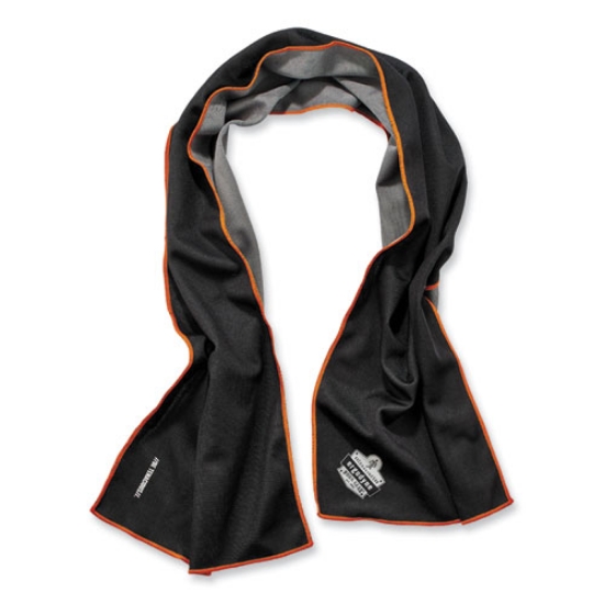 Picture of Chill-Its 6602MF Evaporative Microfiber Cooling Towel, 40.9 x 9.8, One Size, Microfiber, Black, Ships in 1-3 Business Days